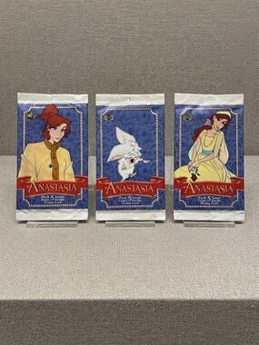 DISNEY Anastasia Trading Cards (3 Pack) 15 Cards Total - Factory Sealed